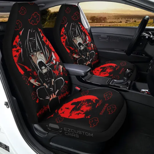 Itachi Akatsuki Car Seat Covers for Narutoo Anime Vehicle Accessories
