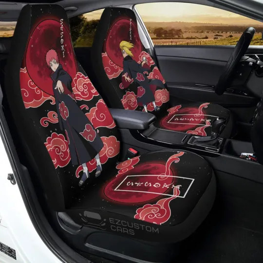 Akatsuki Canvas Car Seat Covers Deidara and Sasori Design
