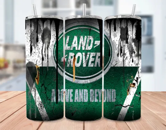 Discover Land Rover Stainless Steel Multicolor Tumbler With Metal Straw