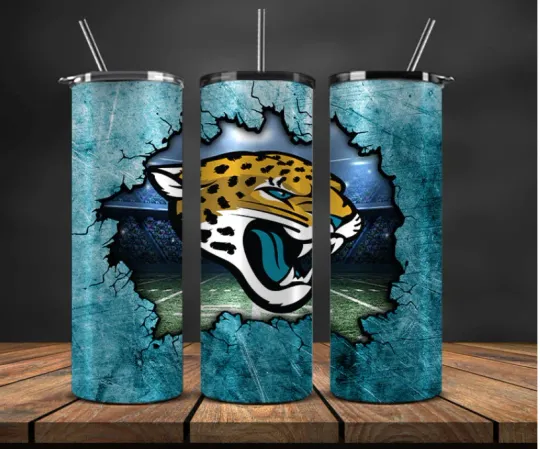 Discover Jacksonville Stainless Steel Tumbler & Straw Peek a Boo Stadium