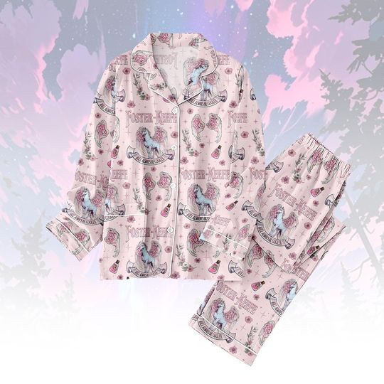 Discover Fantasy Pegasus Pink Pajama Set for Women