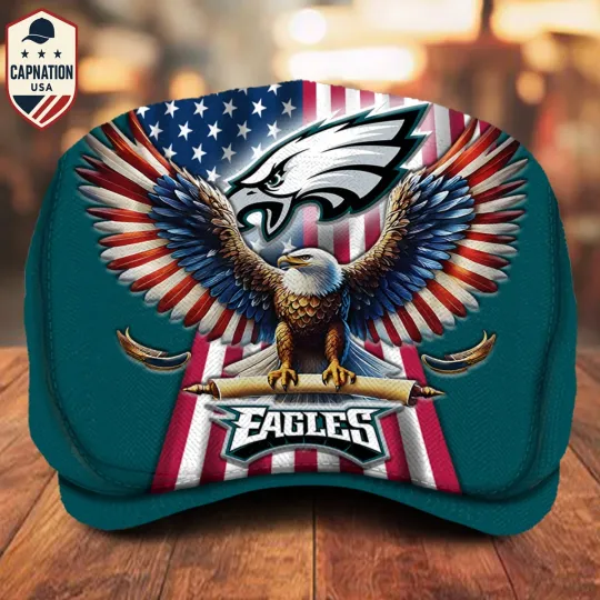 Discover Philadelphia-Eagle Jeff Cap Personalized Name football Jeff Cap Driving Cap Golf