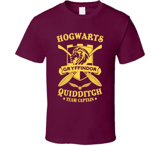 Hogwarts Gryffindor Quidditch Team Captain Harry Potter T-Shirt