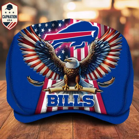 Buffalo-Bills Jeff Cap Personalized Name football Jeff Cap Driving Cap Golf Cap
