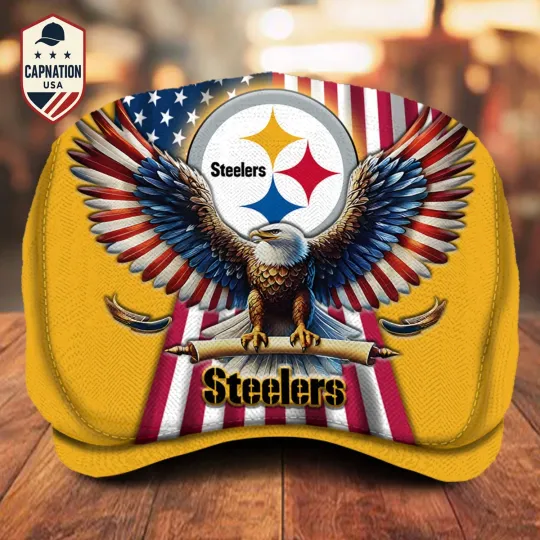 Discover Pittsburgh-Steeler Jeff Cap Personalized Name football Jeff Cap Driving Cap