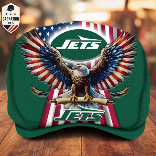Discover New-York-Jets Jeff Cap Personalized Name football Jeff Cap Driving Cap Golf Cap