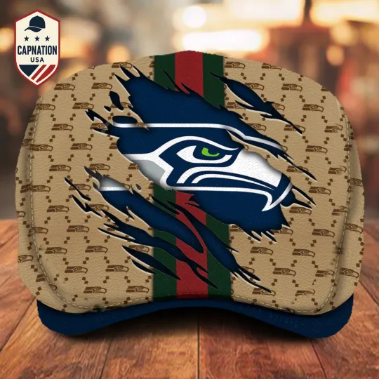 Seattle Team Seahawks Jeff Cap football Jeff Cap football Driving Cap, football Golf Cap