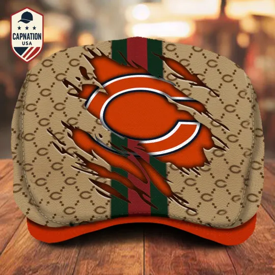 Discover Chicago Team Bears Jeff Cap football Jeff Cap football Driving Cap, football Golf Cap Flat Cap