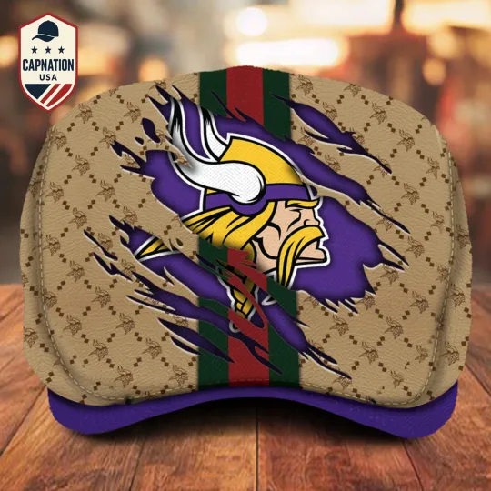 Discover Minnesota Team Vikings Jeff Cap football Jeff Cap football Driving Cap, football Golf Cap