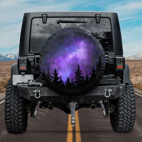 Discover Purple Galaxy Spare Tire Cover, Car Accessories and Decor