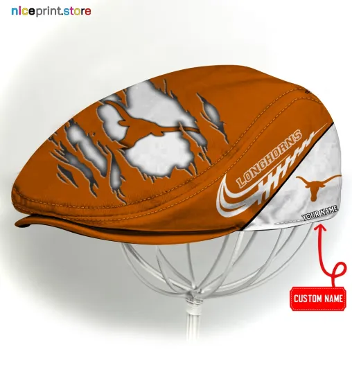 Discover Texas Team Longhorns Jeff Cap Driving Cap,  Golf Cap Flat Cap Gold Cap