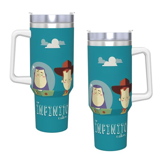Buzz Lightyear  Stainless Steel Tumbler Toy Story Driving Thermal Mug With Straws and Lid 40oz Mugs Cup Cold Drink Water Bottle