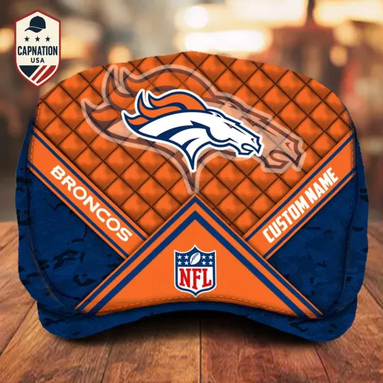 Denver-Broncos Jeff Cap Personalized Name football Jeff Cap Driving Cap Golf Cap M2