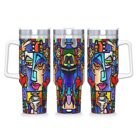 Stainless Steel Tumbler Custom Pablo Picasso Art Thermal Cups  Portable Hot Drinks Mugs Cup Travel Printed Water Bottle