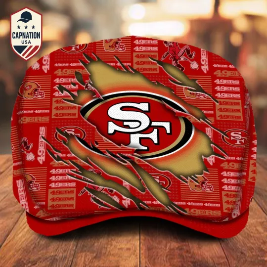 Discover San Francisco Football Team 49ers Jeff Cap football Jeff Cap Driving Cap Golf Cap
