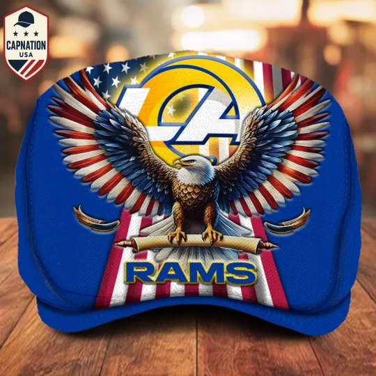 Discover Los-Angeles-Rams Jeff Cap Personalized Name football Jeff Cap Driving Cap Golf Cap