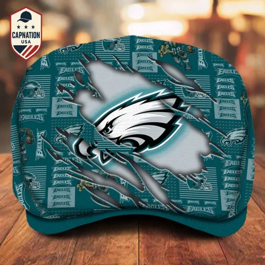 Discover Philadelphia Football Team Eagles Jeff Cap football Jeff Cap Driving Cap Golf Cap