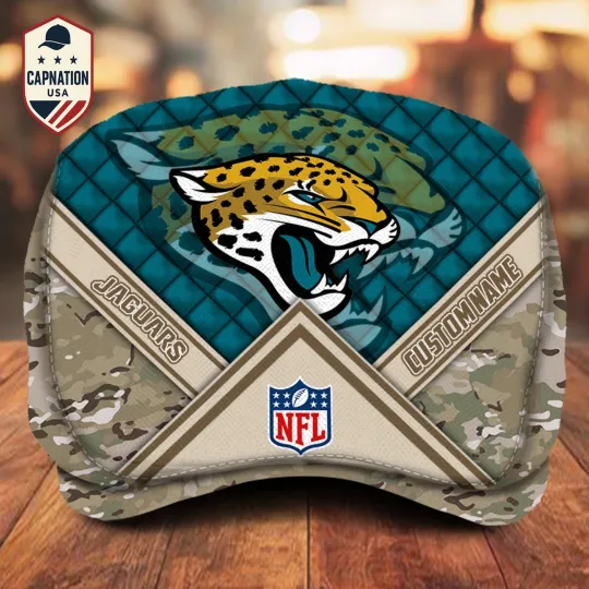 Discover Jacksonville-Jaguars Jeff Cap Jaguars Newsboy Cap Flat Cap football Golf Cap For Men