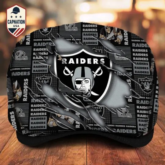 Discover Las Vegas Football Team RaidersJeff Cap football Jeff Cap Driving Cap Golf Cap