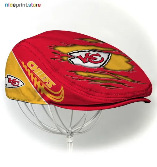 Discover Kansas City Team Chiefs Jeff Cap football Jeff Cap football Driving Cap, football Golf Cap