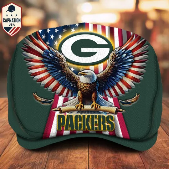 Green-Bay-Packers Jeff Cap Personalized Name football Jeff Cap Driving Cap Golf Cap
