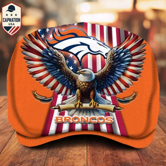 Denver-Broncos Jeff Cap Personalized Name football Jeff Cap Driving Cap Golf Cap