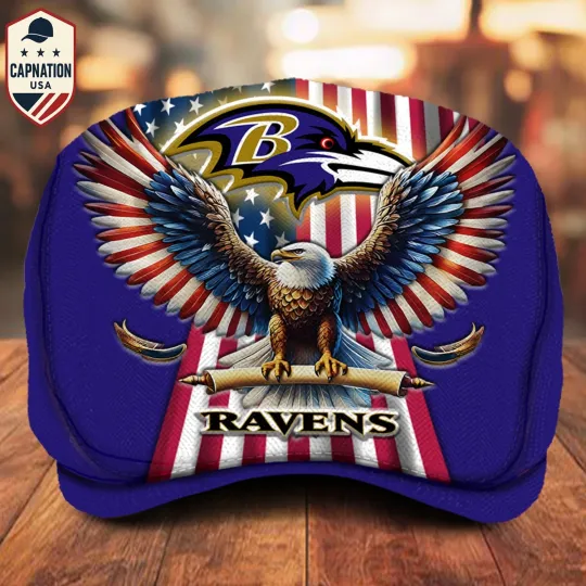 Baltimore-Ravens Jeff Cap Personalized Name football Jeff Cap Driving Cap Golf Cap