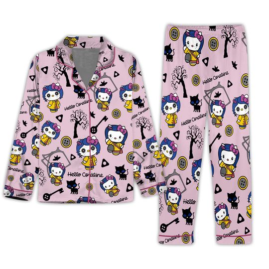 Coraline Halloween Pajamas Set Long