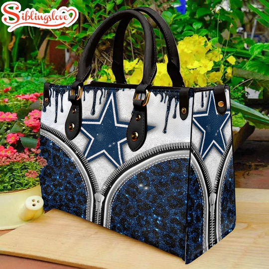 football Dallas Cowboys Zipper Leather Handbag Gift For Fans