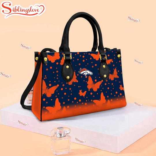 football Denver Broncos Butterfly Pattern Leather Handbag