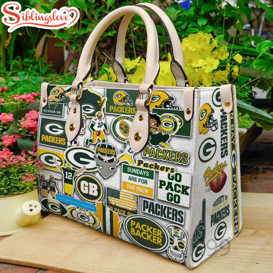 Discover football Green Bay Packers Logo Leather Handbag Gift For Fans