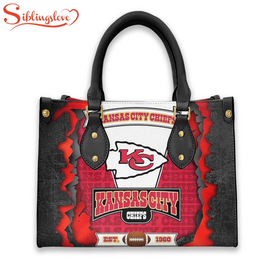 Discover football Kansas City Chiefs Leather Handbag For Fans