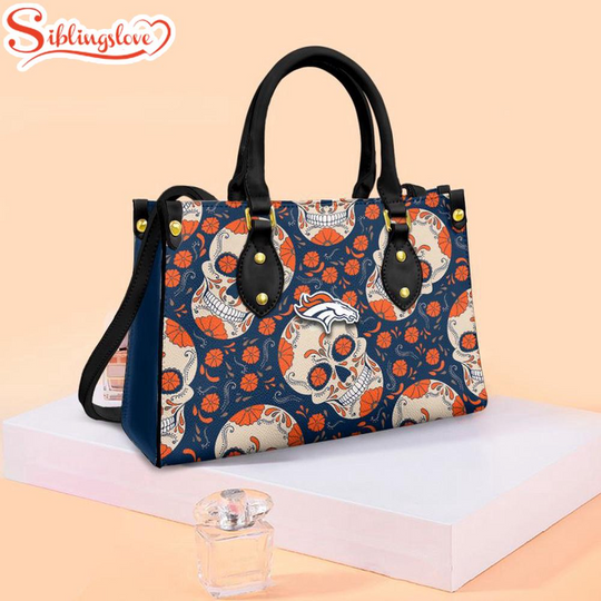 football Denver Broncos Skull Pattern Leather Handbag