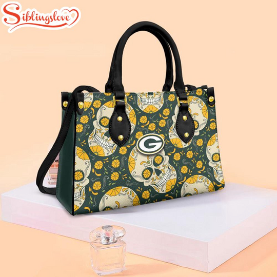 Discover football Green Bay Packers Skull Pattern Leather Handbag