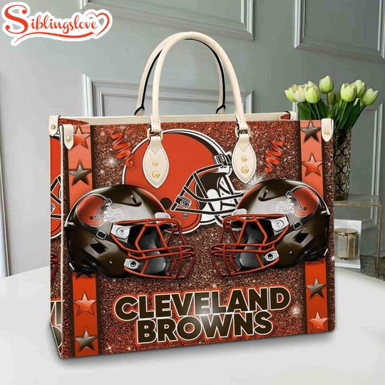 football Cleveland Browns Women Leather Hand Bag Gift For Fans