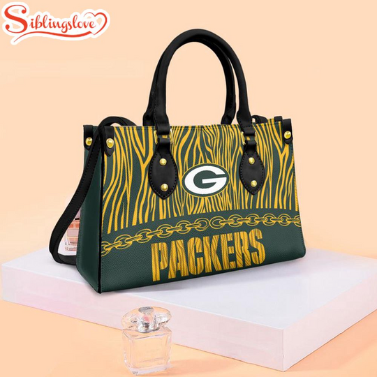 football Green Bay Packers Zebra Pattern Leather Handbag