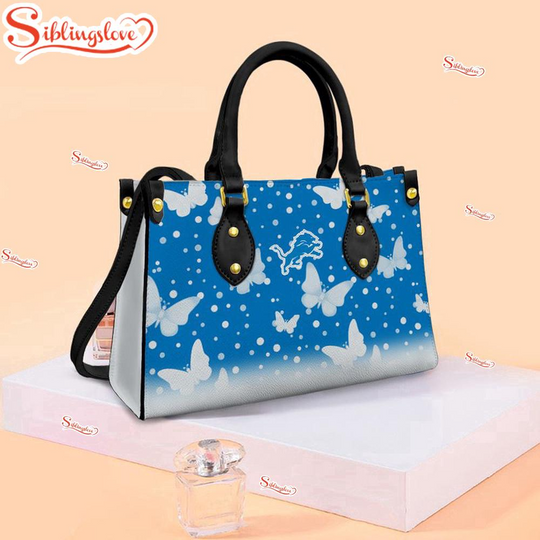 football Detroit Lions Butterfly Pattern Leather Handbag
