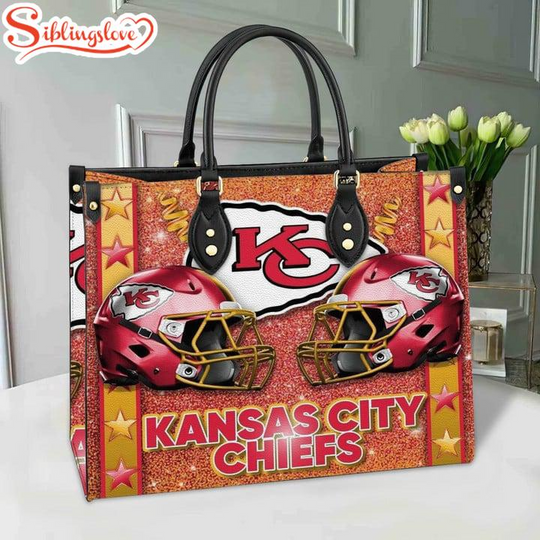 football Kansas City Chiefs Women Leather Hand Bag Gift For Fans