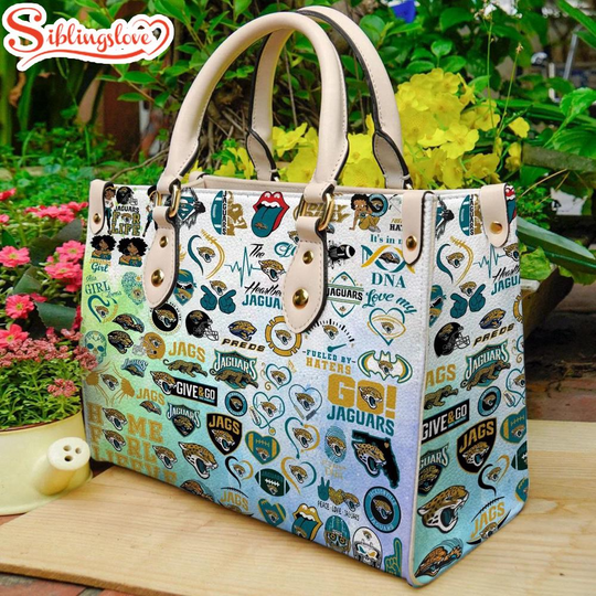 Discover football Jacksonville Jaguars Logo Leather Handbag For Fans