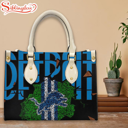 football Detroit Lions Leather Handbag Gift For Fans