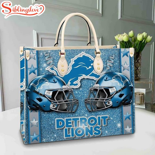 football Detroit Lions Women Leather Hand Bag Gift For Fans