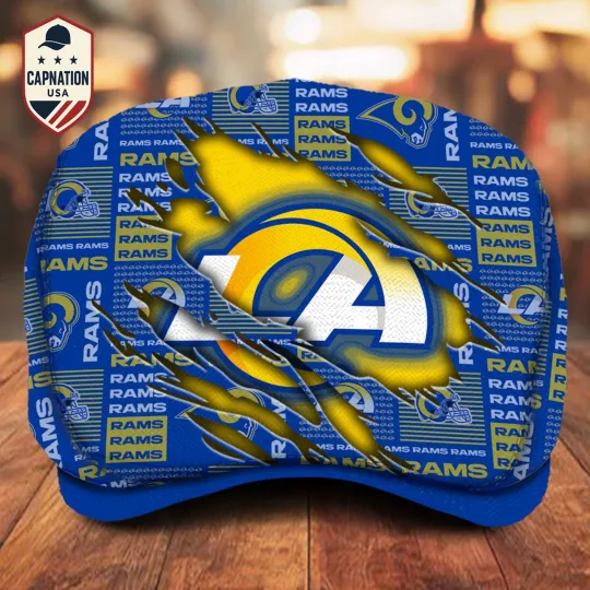 Discover Los Angeles Football Team Rams Jeff Cap football Jeff Cap Driving Cap Golf Cap