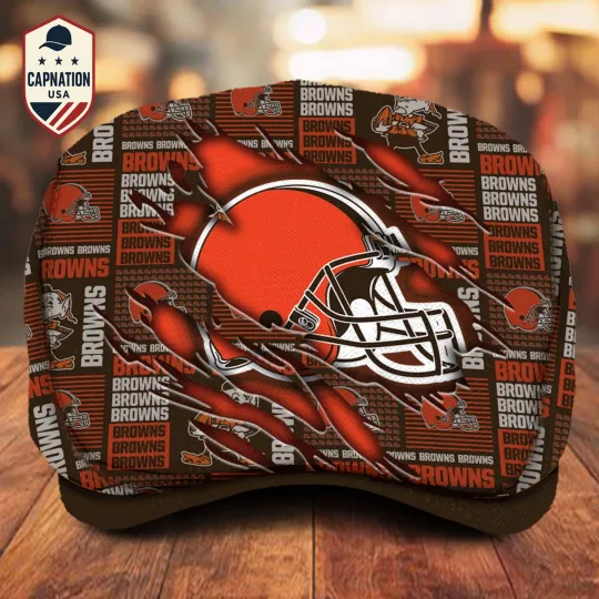 Discover Cleveland Football Team Browns Jeff Cap football Jeff Cap Driving Cap Golf Cap