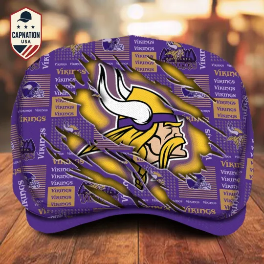 Discover Minnesota Football Team Vikings Jeff Cap football Jeff Cap Driving Cap Golf Cap