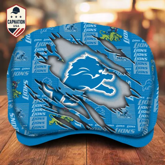 Discover Detroit Football Team Lions Jeff Cap football Jeff Cap Driving Cap Golf Cap
