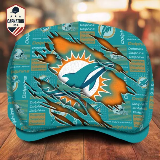 Discover Miami Football Team Dolphins Jeff Cap football Jeff Cap Driving Cap Golf Cap
