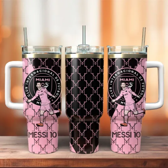 Discover Soccer Legend Inspired Custom Tumbler with Handle 40oz