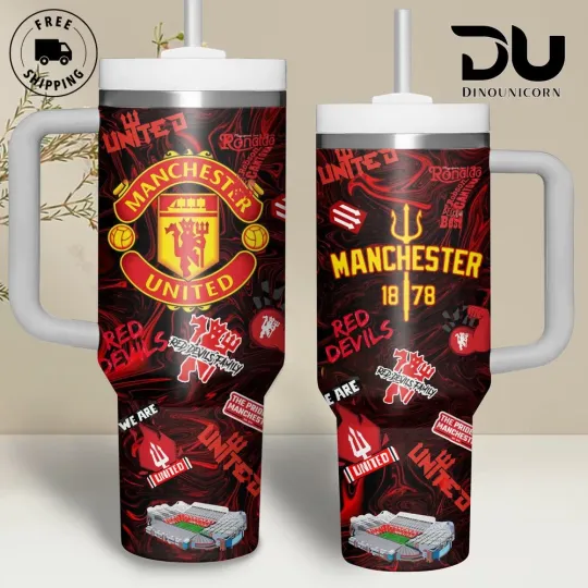 Discover Football Inspired Tumbler with Handle 40oz Insulated Cup
