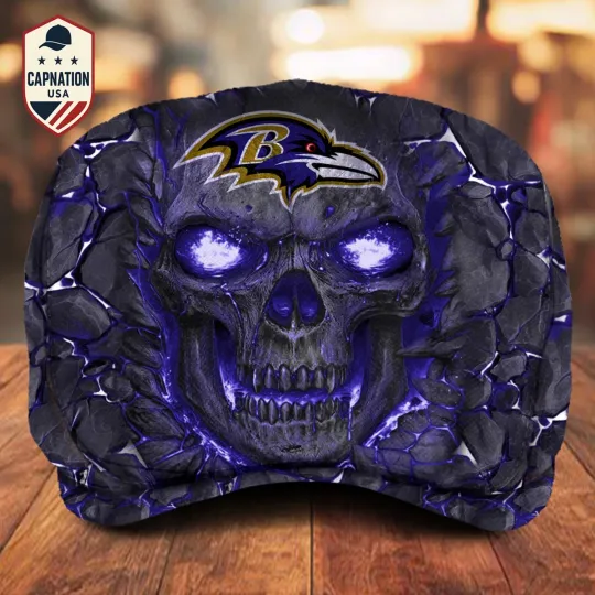 Discover Baltimore Team Ravens Jeff Cap football Jeff Cap football Driving Cap football Golf Cap