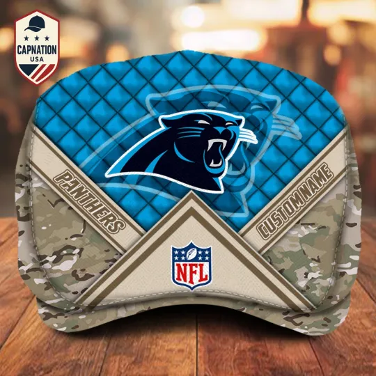 Discover Carolina Team Panthers Jeff Cap football Newsboy Cap Flat Cap football Golf Cap For Men